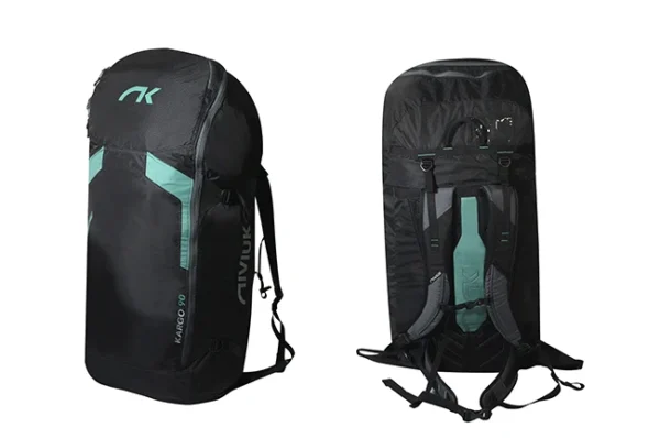 Niviuk Kargo 90 backpack, ergonomic 90L rucksack designed for carrying small wings, harnesses, and paragliding gear